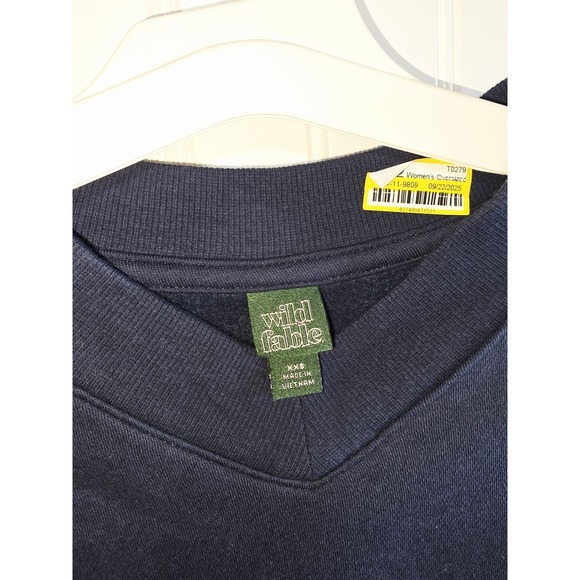 Women's Oversized Pullover Sweatshirt - Wild Fable Navy BlueSz Xxs - Picture 4 of 6